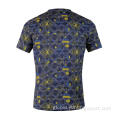 Men Fitness T Shirt Polyester Moisture Wicking Dry Fit T Shirt Star Yellow Supplier